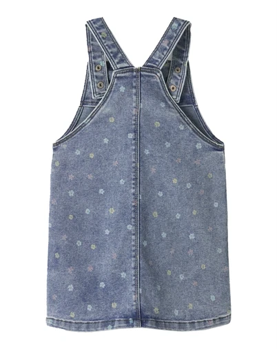 Name It - NMFRosa Denim Kjole - Medium Blue Denim/ Flower